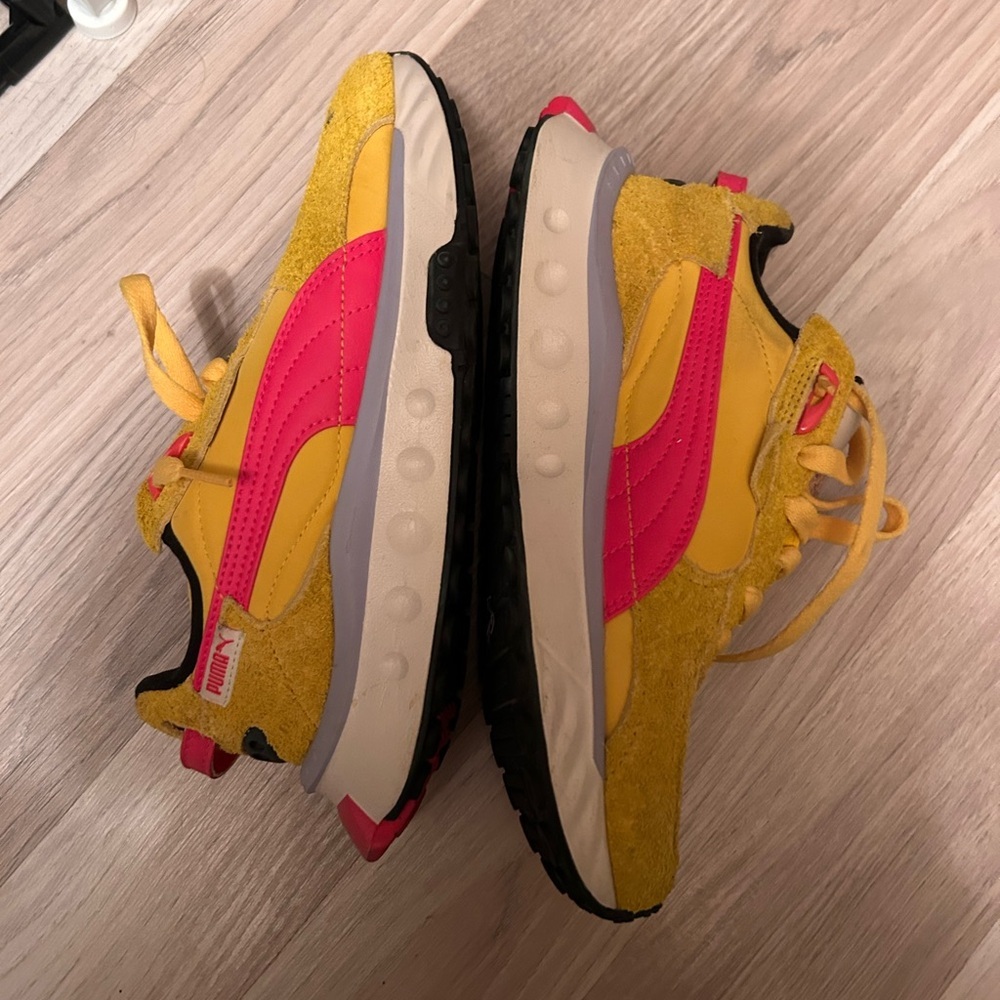 Puma Black and Yellow Sneakers